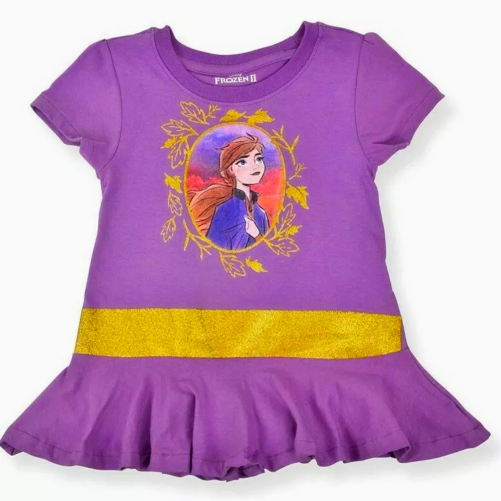Frozen peplum shirt  6T with peelable nail polish set